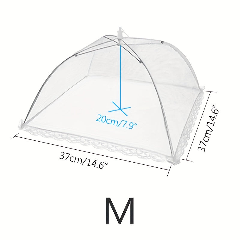 White Food Cover, Foldable Mesh Food Cover, Anti-mosquito Table Cover, Household Meal Cover, Kitchen Tools
