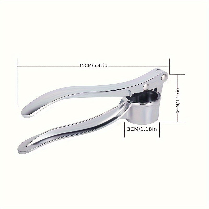 KITEOAGE Stainless Steel Garlic Press - Multifunctional, Washable Crusher & Chopper for Garlic and Ginger, Essential Kitchen Gadget
