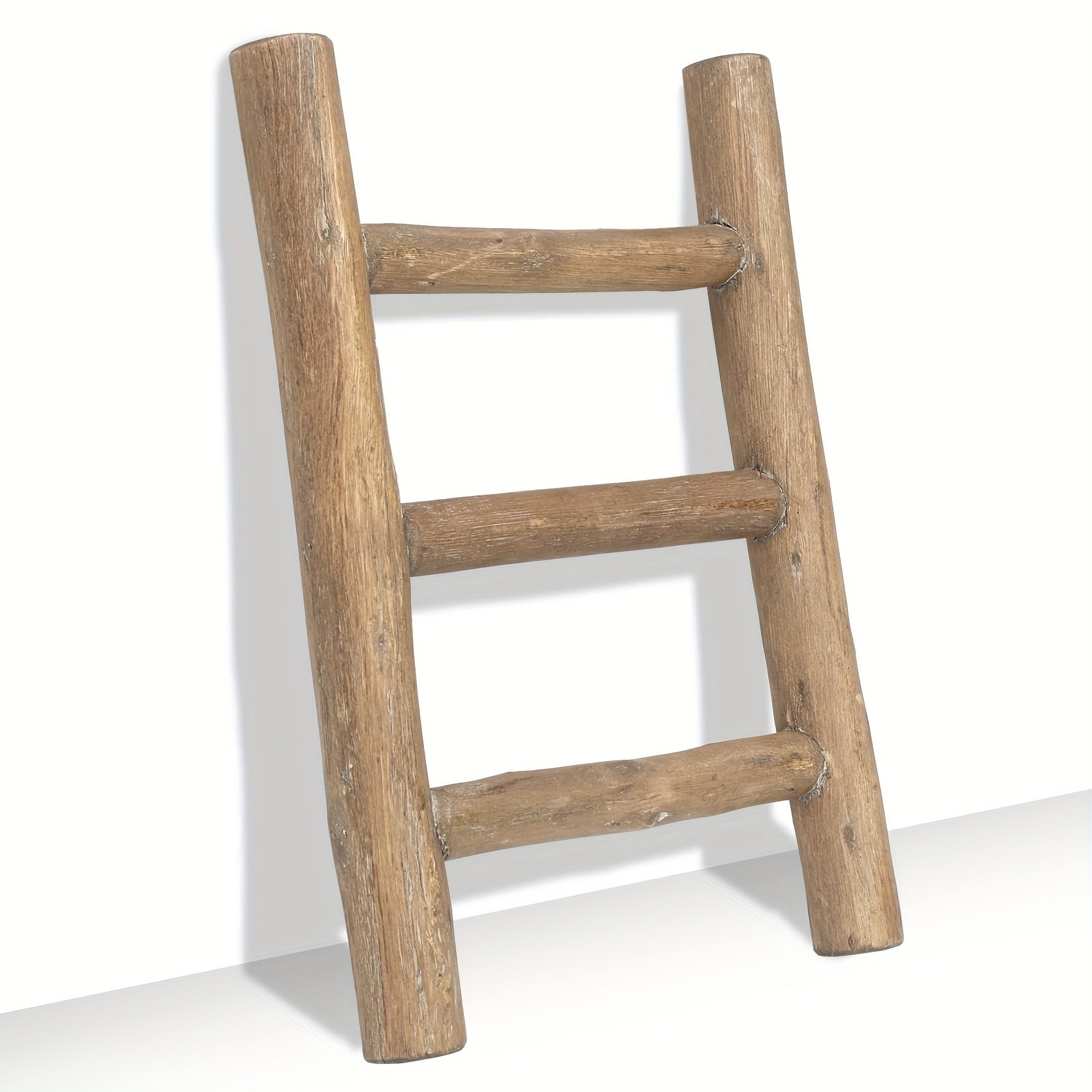 Rustic Farmhouse Mini Wooden Ladder - Versatile Tea Towel Holder & Display Rack for Kitchen and Bathroom Decor, Brown, Towel Racks