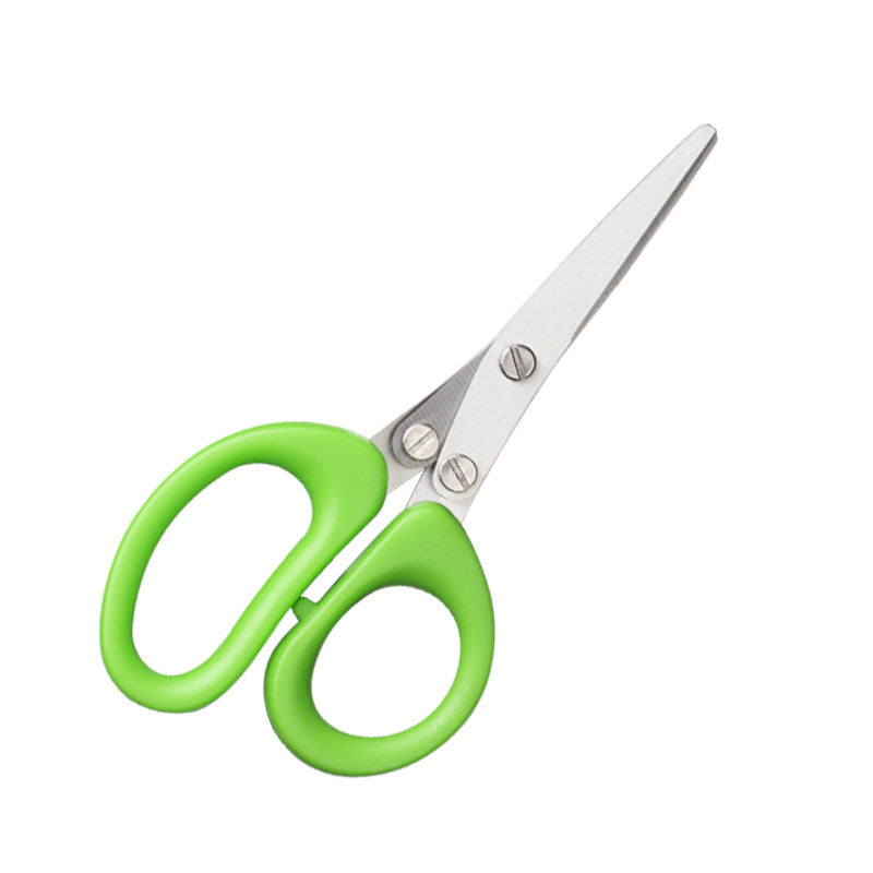 5-Blade Stainless Steel Herb & Scallion Cutter - Multifunctional Kitchen Scissors for Chive, Spice Shredding | Food-Safe Metal, Ideal for Green Onions & More