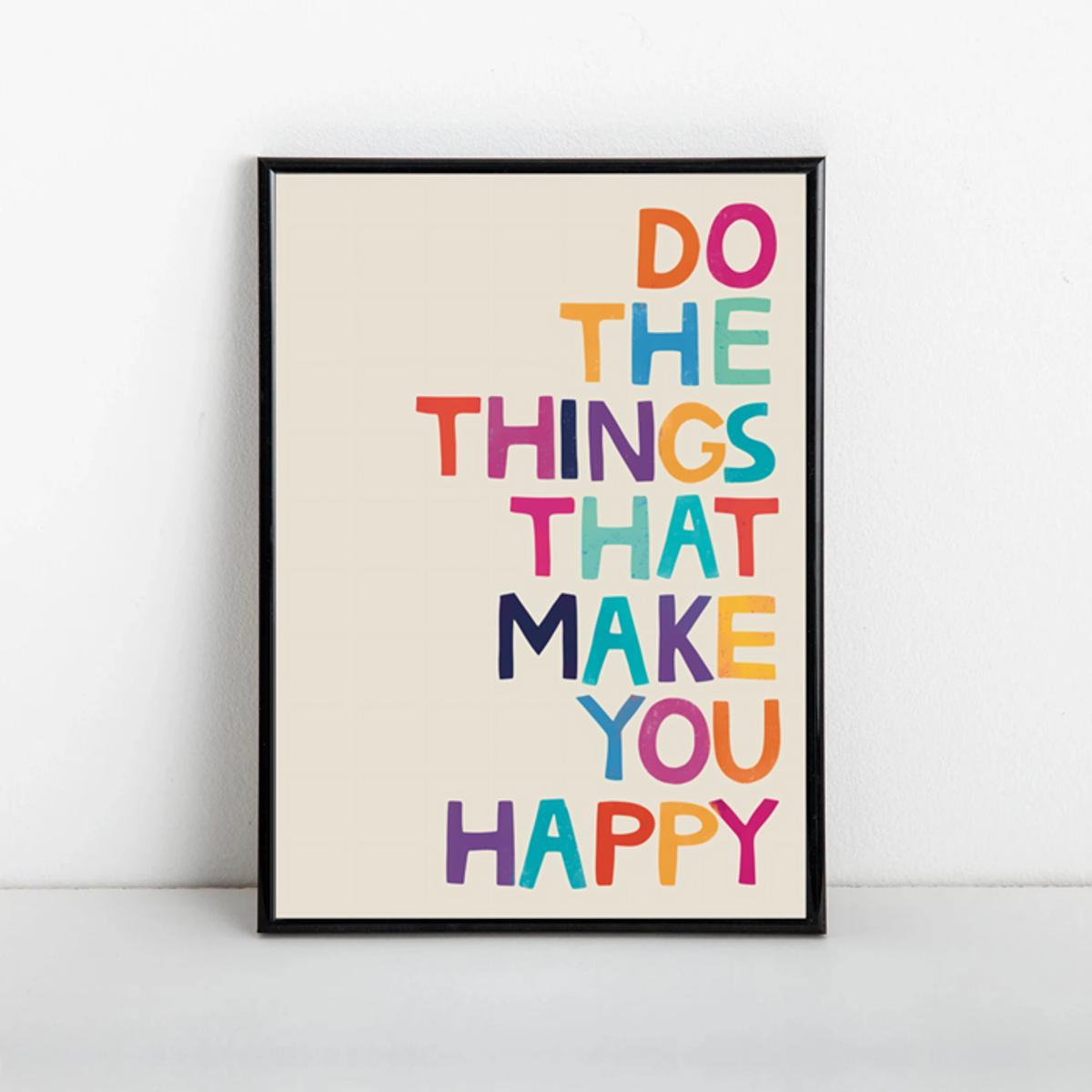 1pc Canvas Poster, Modern Art, Happiness Quote Print Poster, Motivational Quotes Poster, Ideal Gift For Living Room, Kitchen, Decor Wall Art Wall Decor, Home Decor, Wall Art, Room Decor, Room Decoration, No Frame