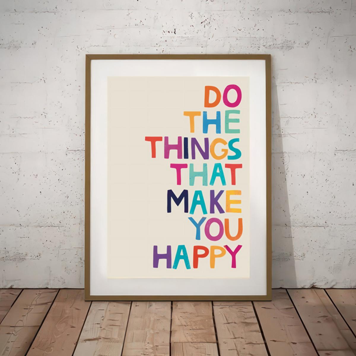 1pc Canvas Poster, Modern Art, Happiness Quote Print Poster, Motivational Quotes Poster, Ideal Gift For Living Room, Kitchen, Decor Wall Art Wall Decor, Home Decor, Wall Art, Room Decor, Room Decoration, No Frame