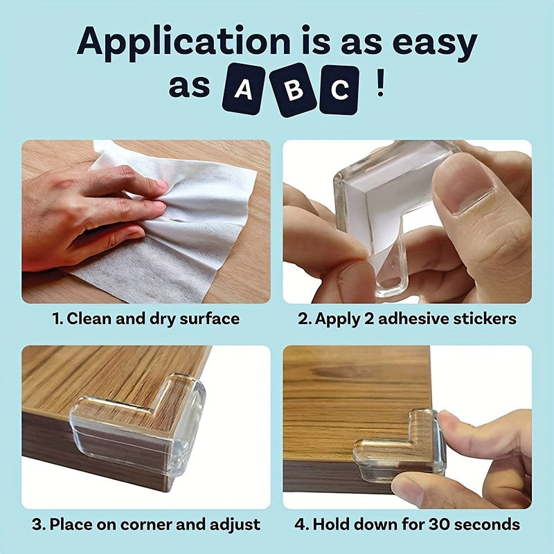 10-Pack Silicone Table Corner Guards - Thick Safety Pads for Glass Coffee Tables, Latex-Free Furniture Protection Covers