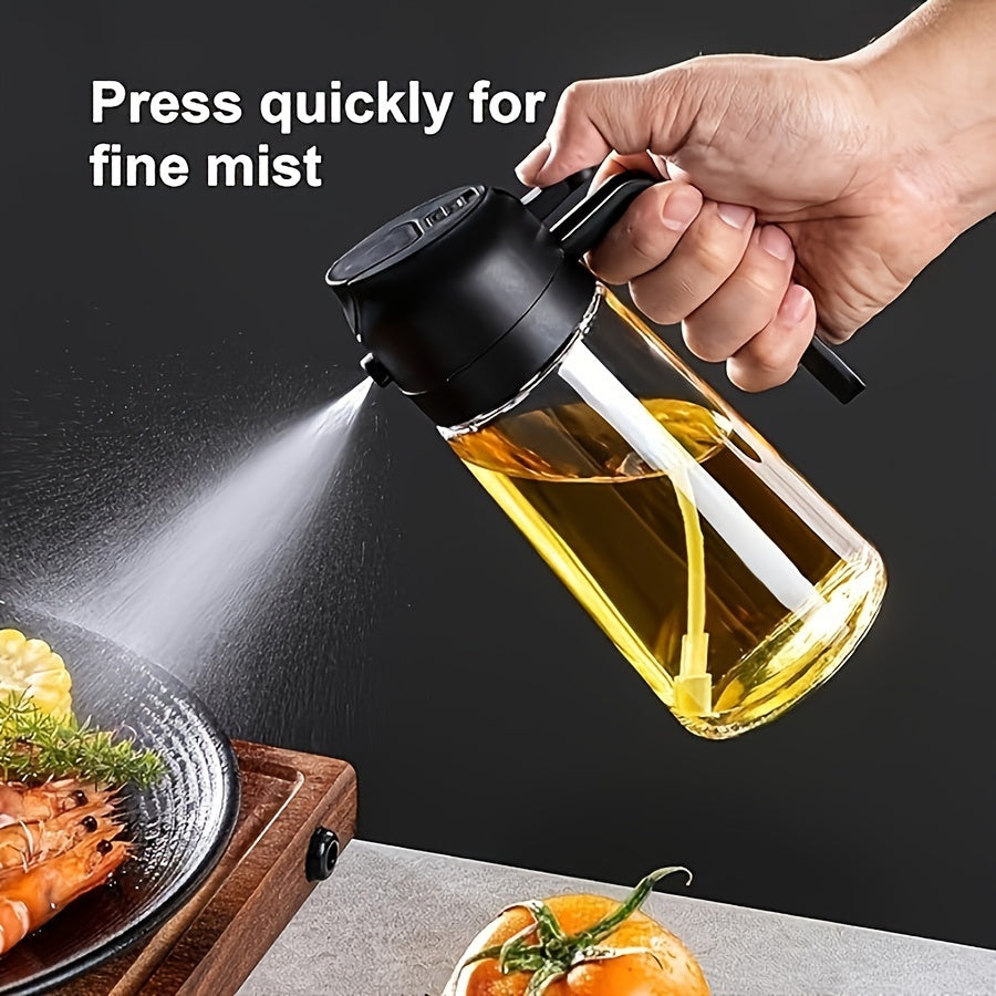 1 Portable Olive Oil Sprayer And Pourer | 470ML Plastic Kitchen Oil Bottle for Cooking, BBQ, Air Fryers, Baking, Salads