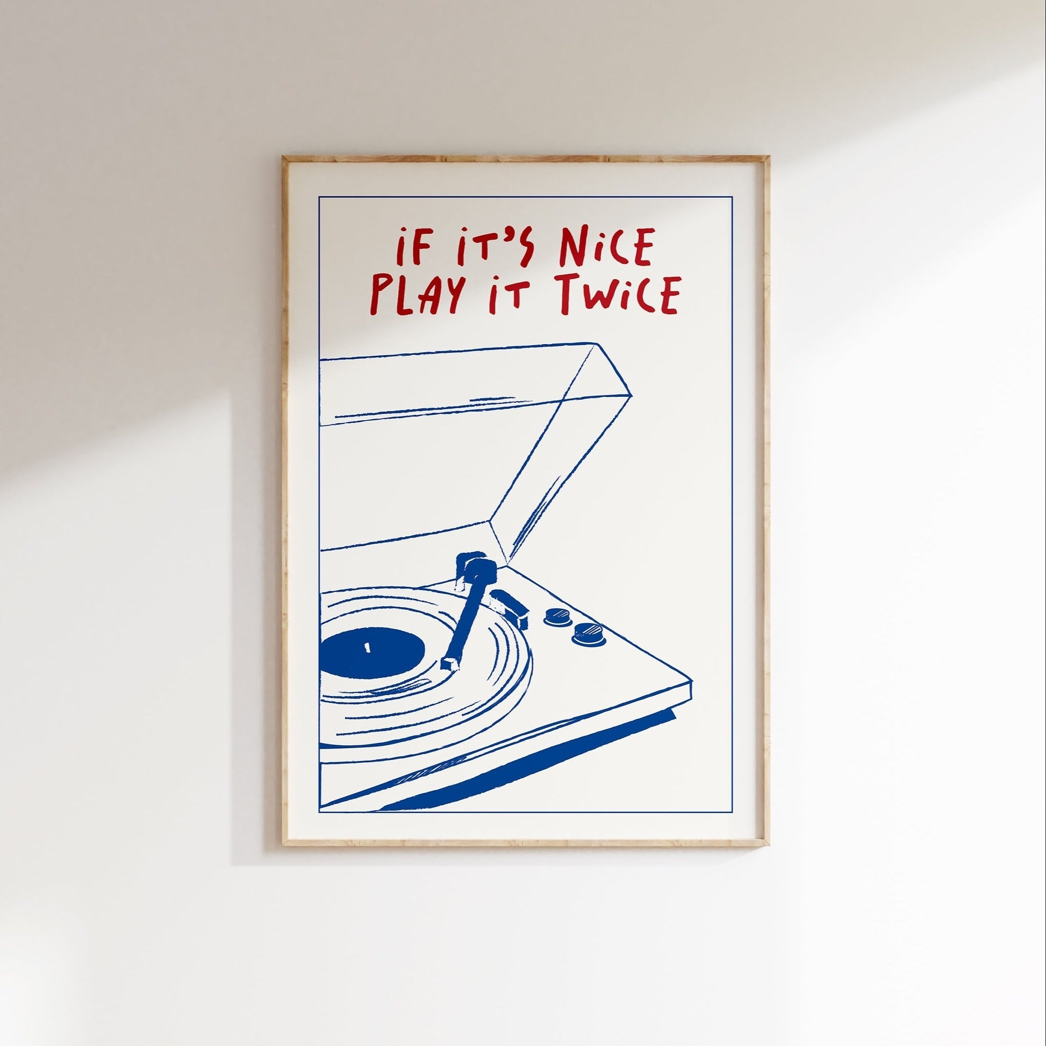 Modern Art Vinyl Record Player Canvas Print - Unframed Wall Art for Bedroom, Living Room, Kitchen, or Corridor - Indoor Use Only