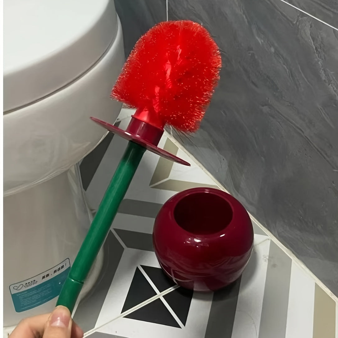 1 Set Novelty Cherry Toilet Brush, Creative Toilet Brush, Toilet Brushes And Holders