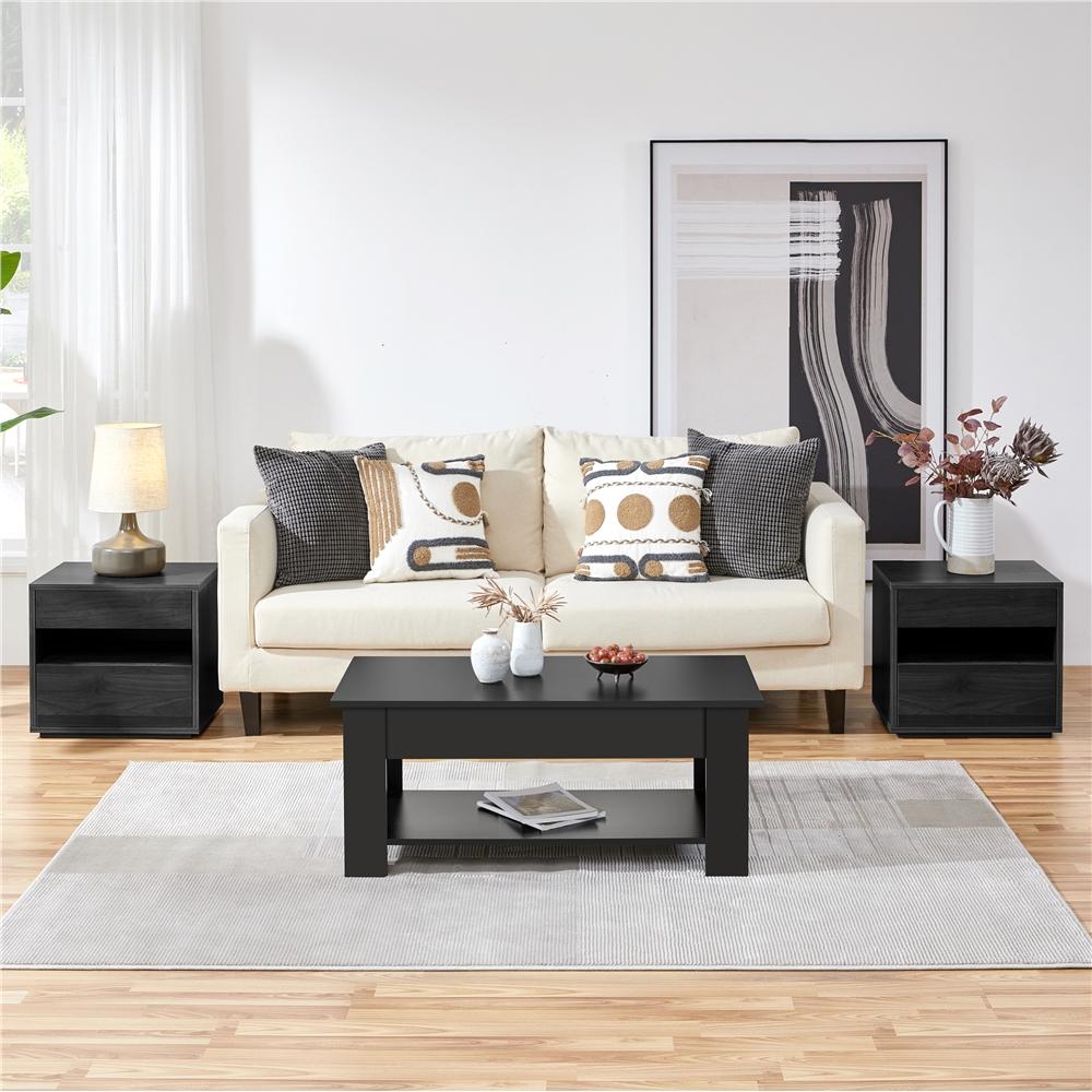 Costoffs Lift-Top Coffee Table for Living Room with Lower Shelf and Lift-Top Surface