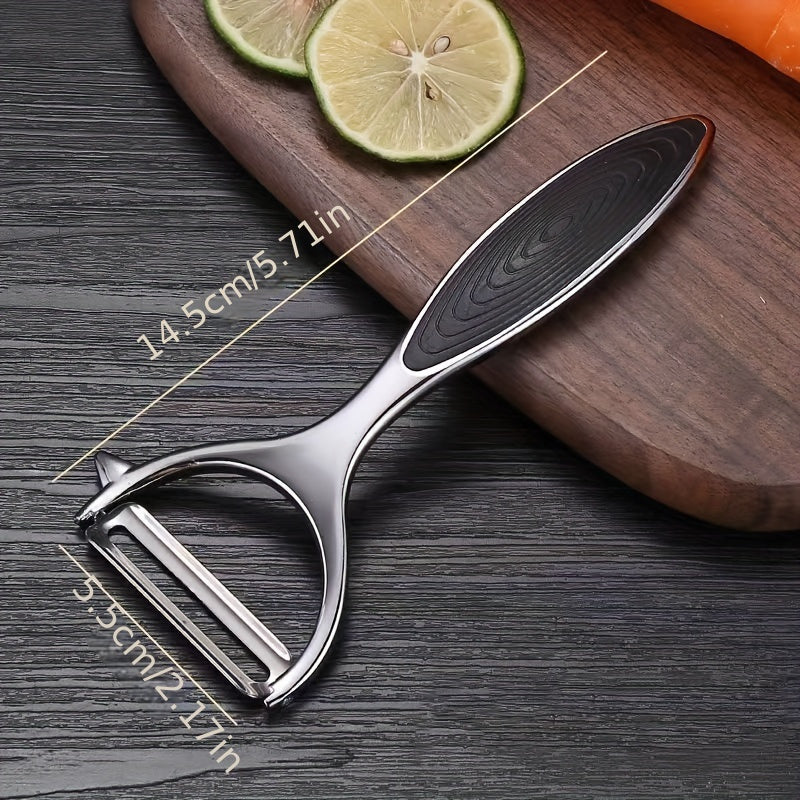Versatile Stainless Steel Peeler - Perfect For Fruits & Potatoes, Ideal Kitchen Gadget