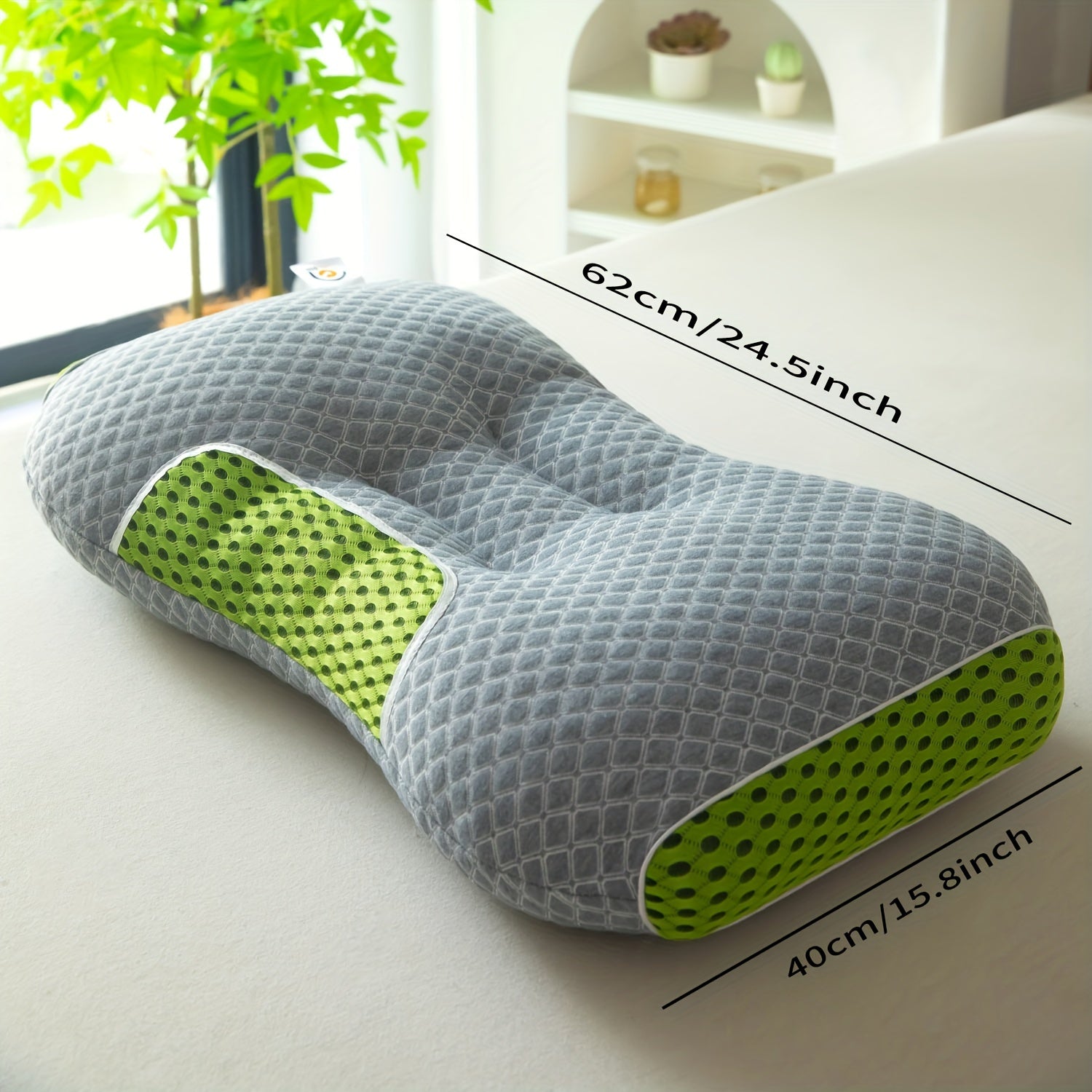 2pcs Soft Neck Pillows, Cervical Support for Side and Back Sleepers – Home Bedding Decorative Throw Pillow, Side Pillows for Sleeping, Cylindrical Pillow, Massage Headrest for Bed, Hard Pillows for Sleeping, Firm Pillows fo