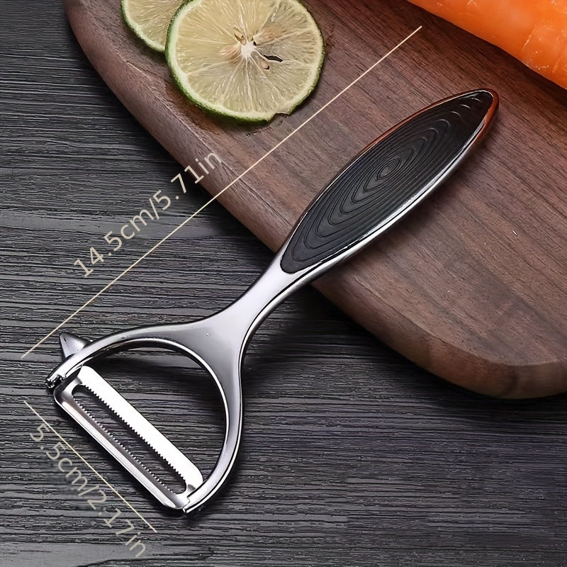 Versatile Stainless Steel Peeler - Perfect For Fruits & Potatoes, Ideal Kitchen Gadget