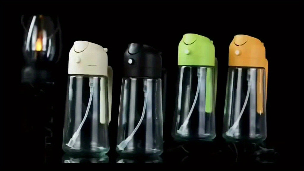 1 Portable Olive Oil Sprayer And Pourer | 470ML Plastic Kitchen Oil Bottle for Cooking, BBQ, Air Fryers, Baking, Salads