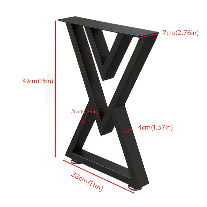 16-Inch Heavy-Duty Coffee Table Legs - Metal Frame with Wooden Top Option, DIY Bench Legs (No Boards Included) - Perfect for Home and Office Furniture, Furniture Legs