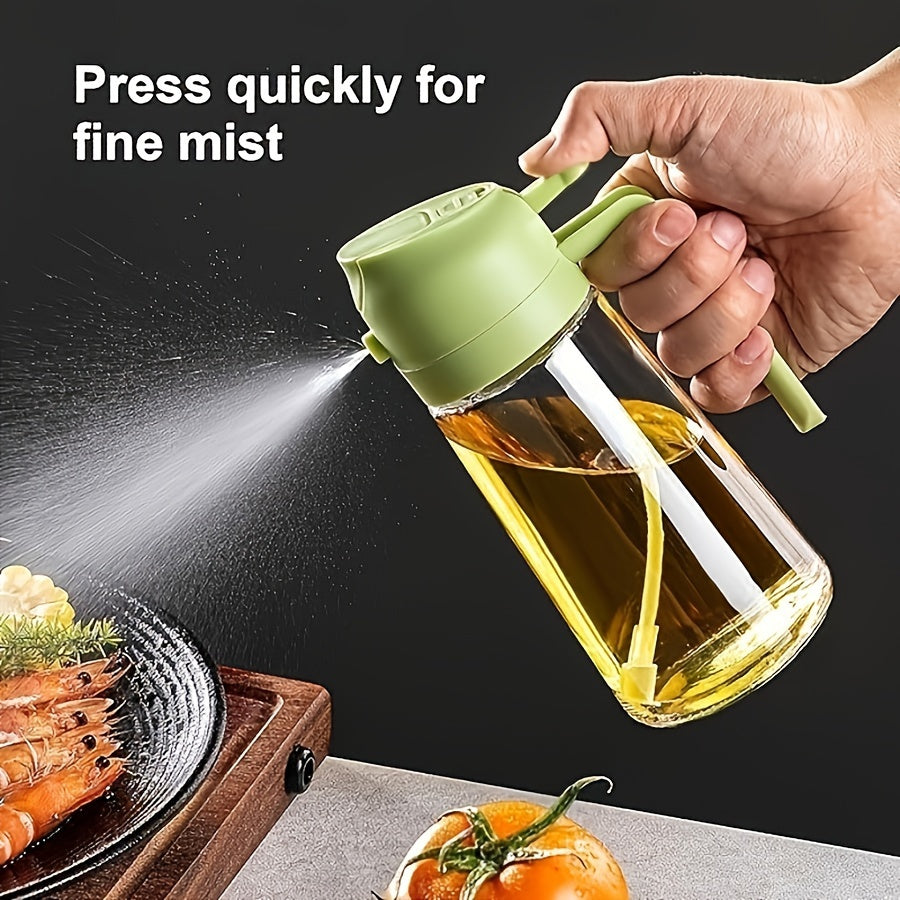 1 Portable Olive Oil Sprayer And Pourer | 470ML Plastic Kitchen Oil Bottle for Cooking, BBQ, Air Fryers, Baking, Salads