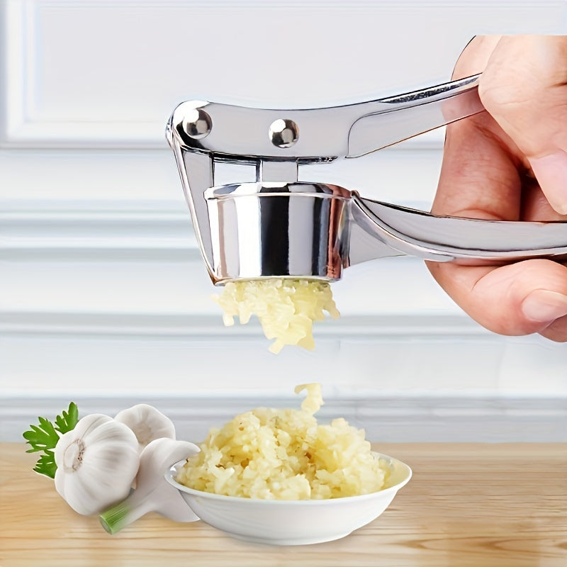 KITEOAGE Stainless Steel Garlic Press - Multifunctional, Washable Crusher & Chopper for Garlic and Ginger, Essential Kitchen Gadget
