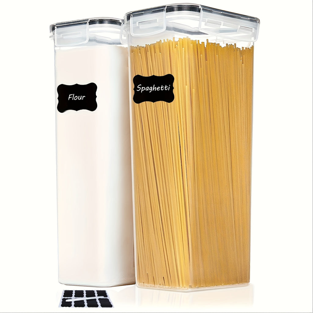 2/4pcs Pasta Storage Containers for Pantry Airtight - Spaghetti Container Storage - Ideal for Spaghetti & Noodles, Kitchen Pantry Organization and Storage - Keeps Food Fresh & Dry