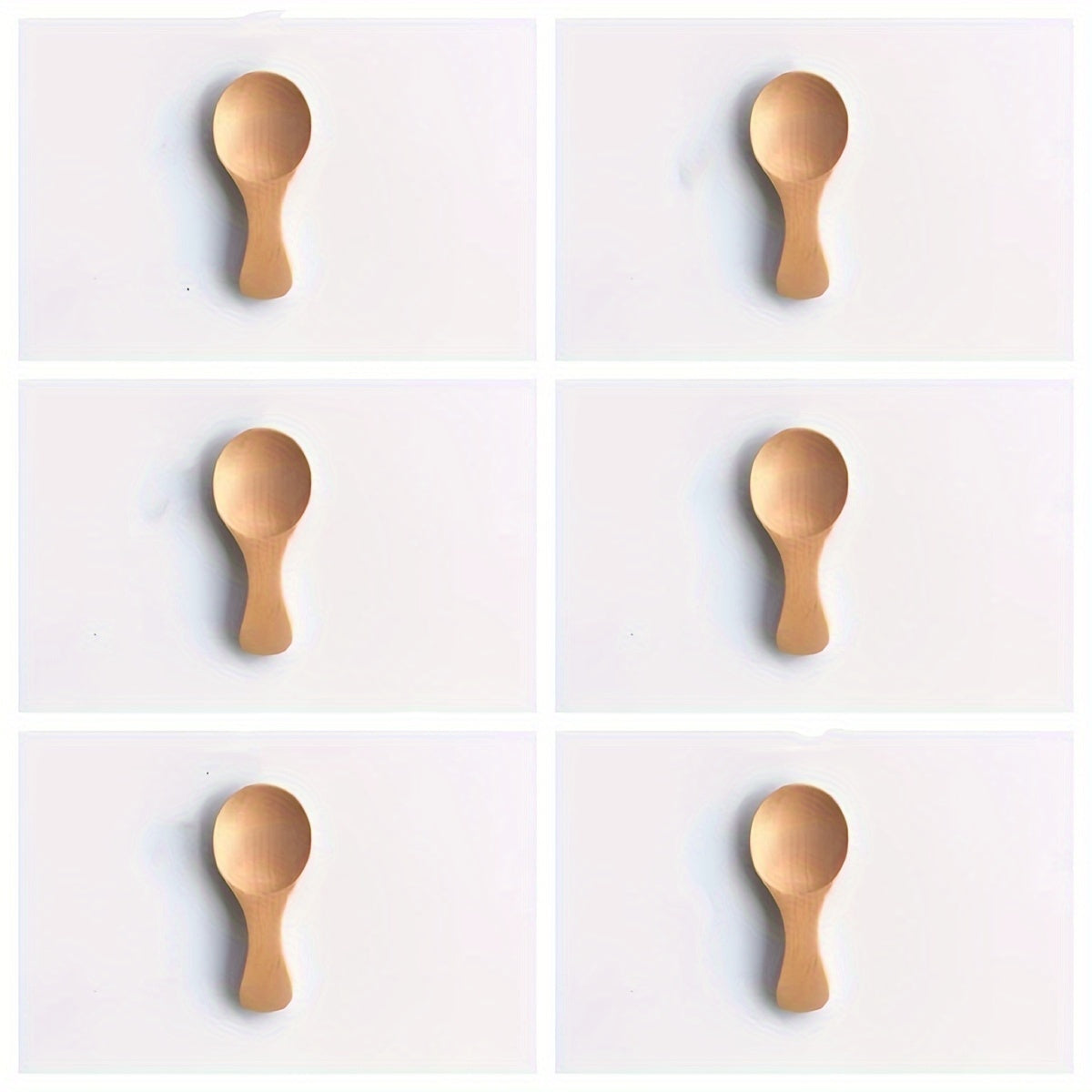6/12pcs Mini Wooden Spoons with Short Handles - Perfect for Ice Cream, Coffee, Desserts & Seasonings - Durable Solid Wood Kitchen Utensils