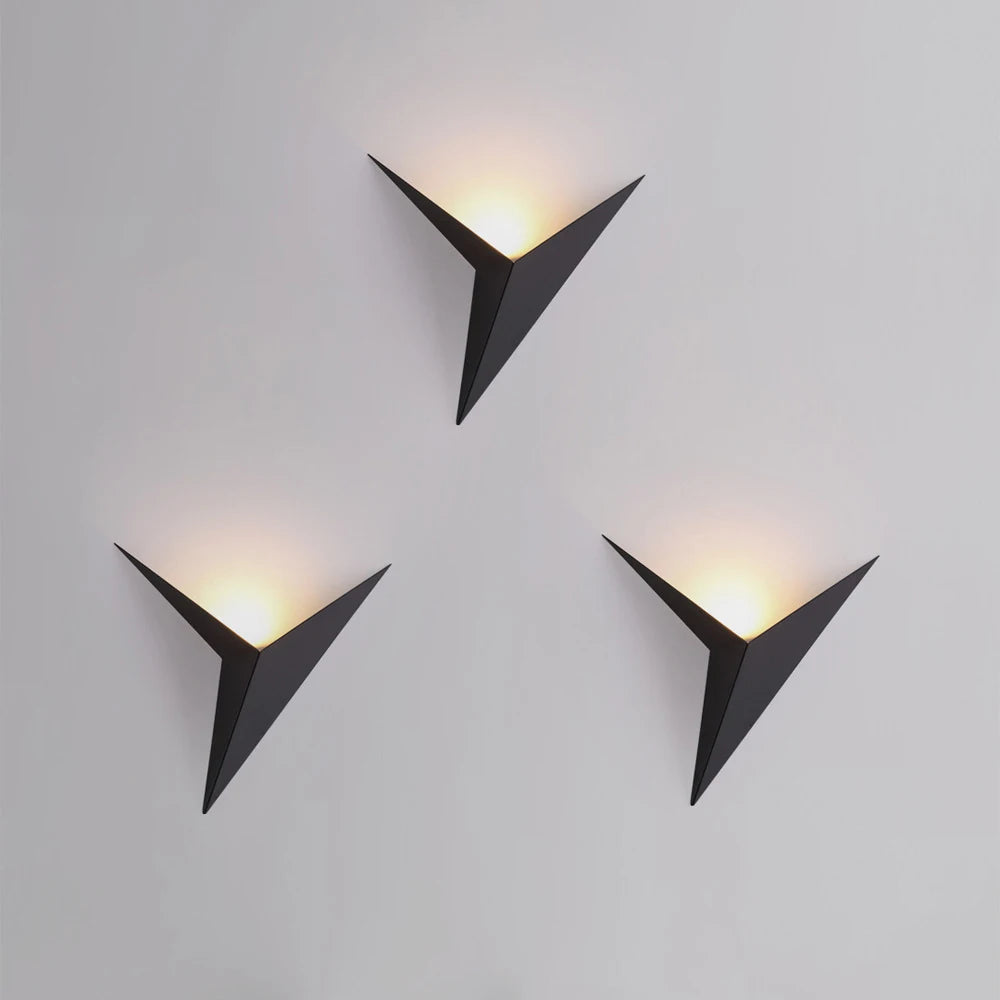 Lampade da parete a LED a forma di triangolo minimalista moderno lampade da parete per interni in stile nordico soggiorno luci 3W AC85-265V illuminazione semplice