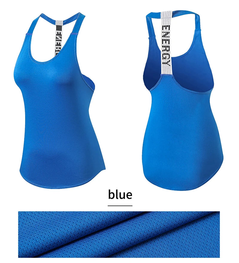 Top da palestra da donna Top da yoga senza maniche nero Camicia da fitness da donna Gilet da palestra Allenamento da corsa Top sportivi Camicia senza schienale con lettera