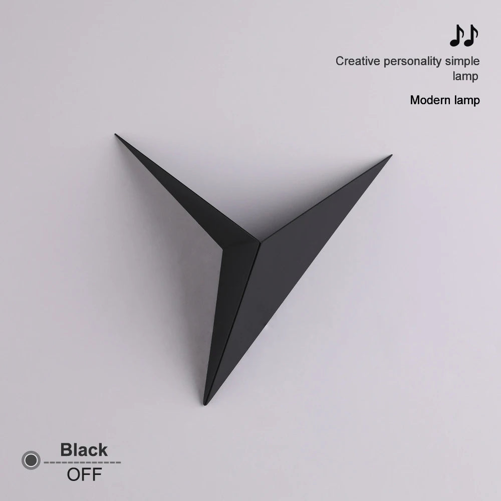 Lampade da parete a LED a forma di triangolo minimalista moderno lampade da parete per interni in stile nordico soggiorno luci 3W AC85-265V illuminazione semplice