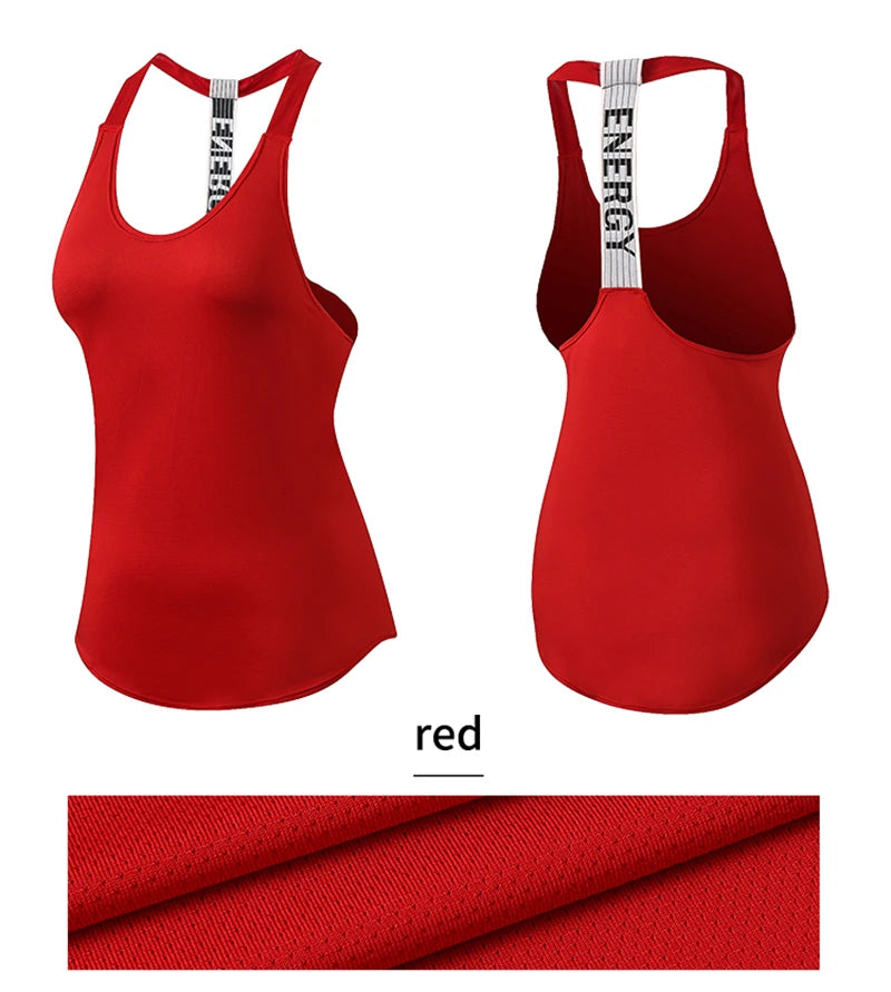 Top da palestra da donna Top da yoga senza maniche nero Camicia da fitness da donna Gilet da palestra Allenamento da corsa Top sportivi Camicia senza schienale con lettera