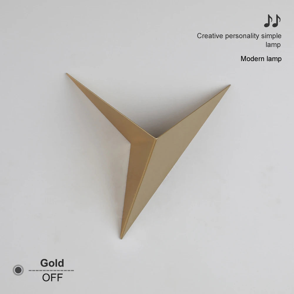 Lampade da parete a LED a forma di triangolo minimalista moderno lampade da parete per interni in stile nordico soggiorno luci 3W AC85-265V illuminazione semplice