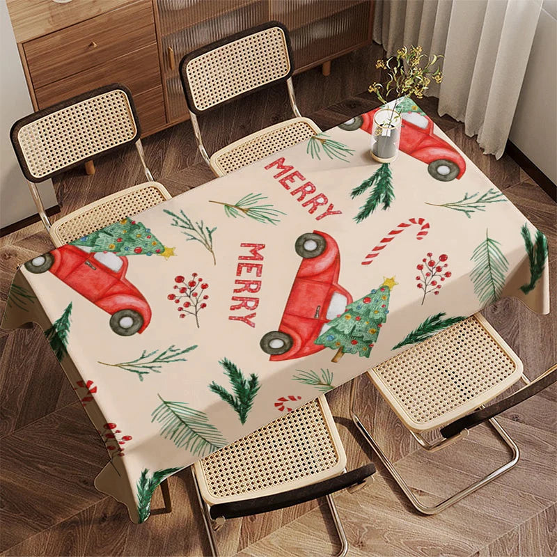 Tovaglia a tema natalizio Tovaglia da cucina per ristorante Soggiorno Decorazione domestica Decorazione rettangolare per feste