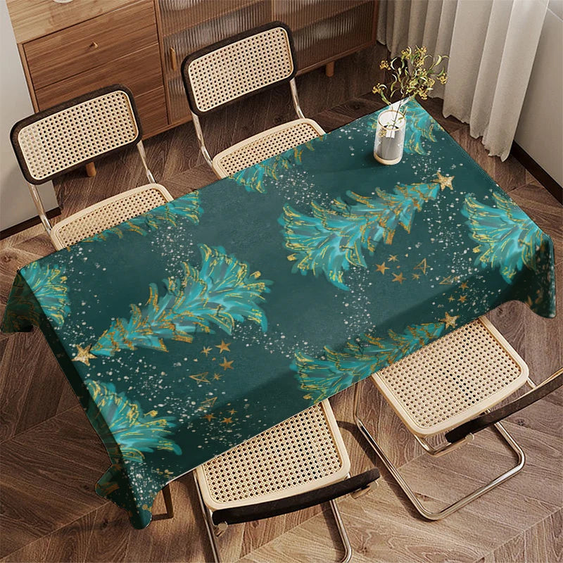 Tovaglia a tema natalizio Tovaglia da cucina per ristorante Soggiorno Decorazione domestica Decorazione rettangolare per feste