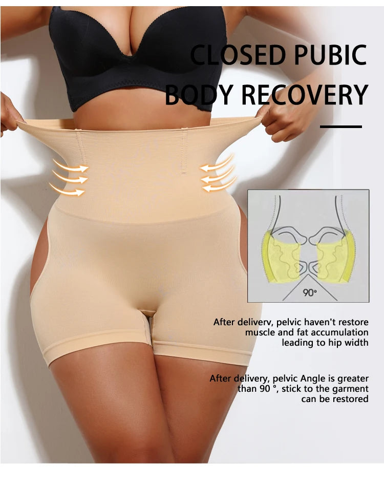 Women High Waist Shaping Control Panty Butt Lifter Shapewear Sexy Show Buttocks Slim Shorts Sexy Underwear Slimming Body Shaper