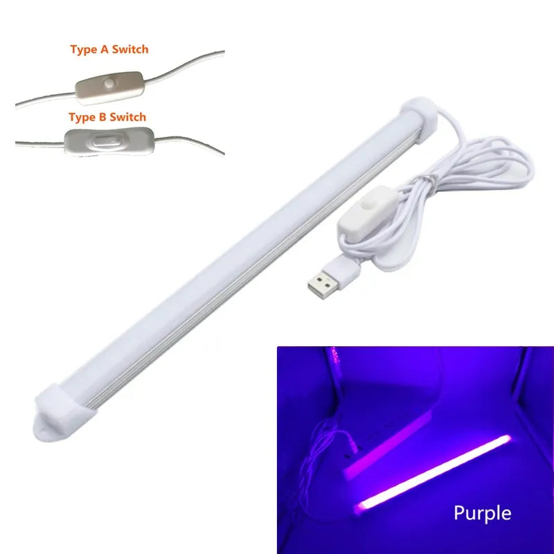 Barra luminosa a LED USB Striscia LED rigida da 5 V per la cucina Barra luminosa in alluminio dimmerabile per illuminazione sotto l'armadio Bianco caldo freddo