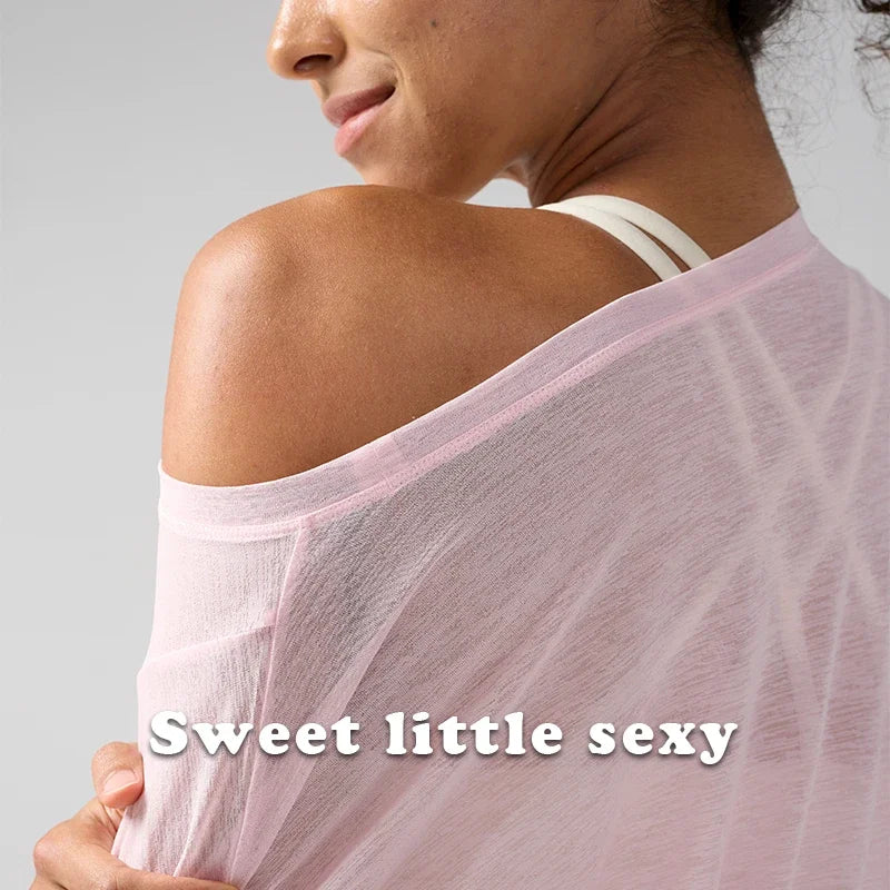 Top sportivi da palestra T-shirt da allenamento Abbigliamento da yoga per donna Corsa Camicetta a maniche lunghe da allenamento ampia e sottile ad asciugatura rapida Top fitness 👚