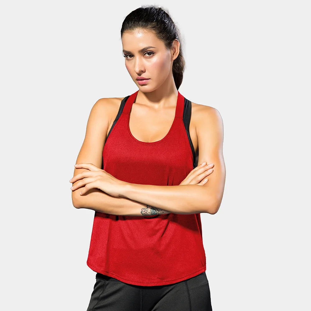 Top da palestra da donna Top da yoga senza maniche nero Camicia da fitness da donna Gilet da palestra Allenamento da corsa Top sportivi Camicia senza schienale con lettera