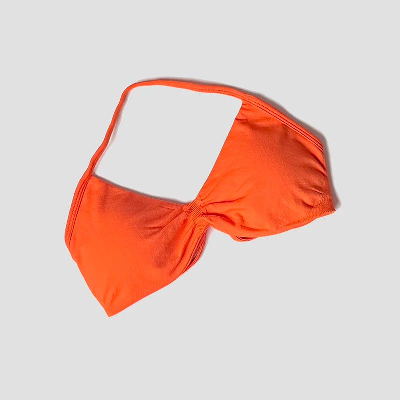 Reggiseno sportivo da donna con scollo all'americana push up con spalline sexy aperto sul retro palestra crop top imbottito senza cuciture allenamento yoga canotte