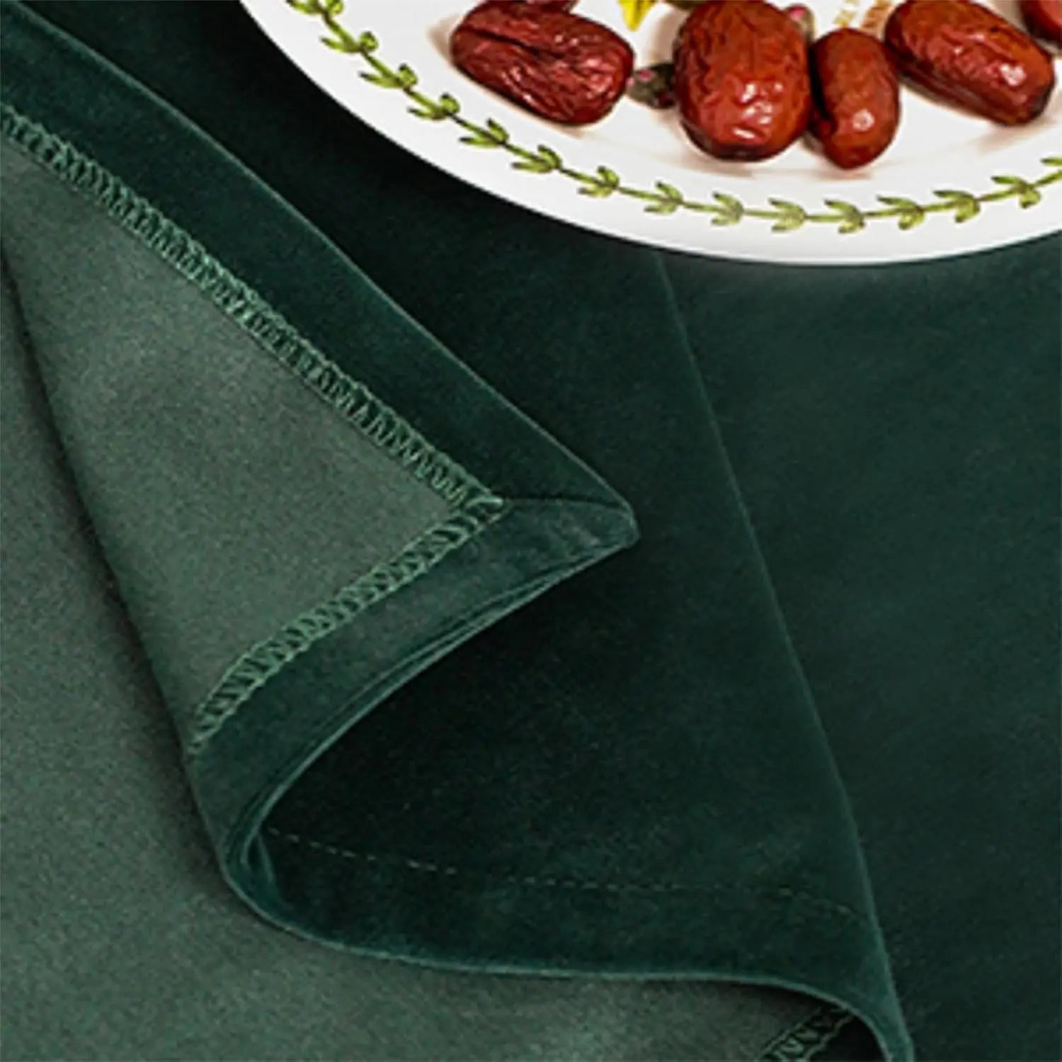 Tovaglia natalizia verde cacciatore, tovaglia rettangolare lavabile impermeabile a prova di fuoriuscite, tovaglia in tessuto a trama semplice in cashmere