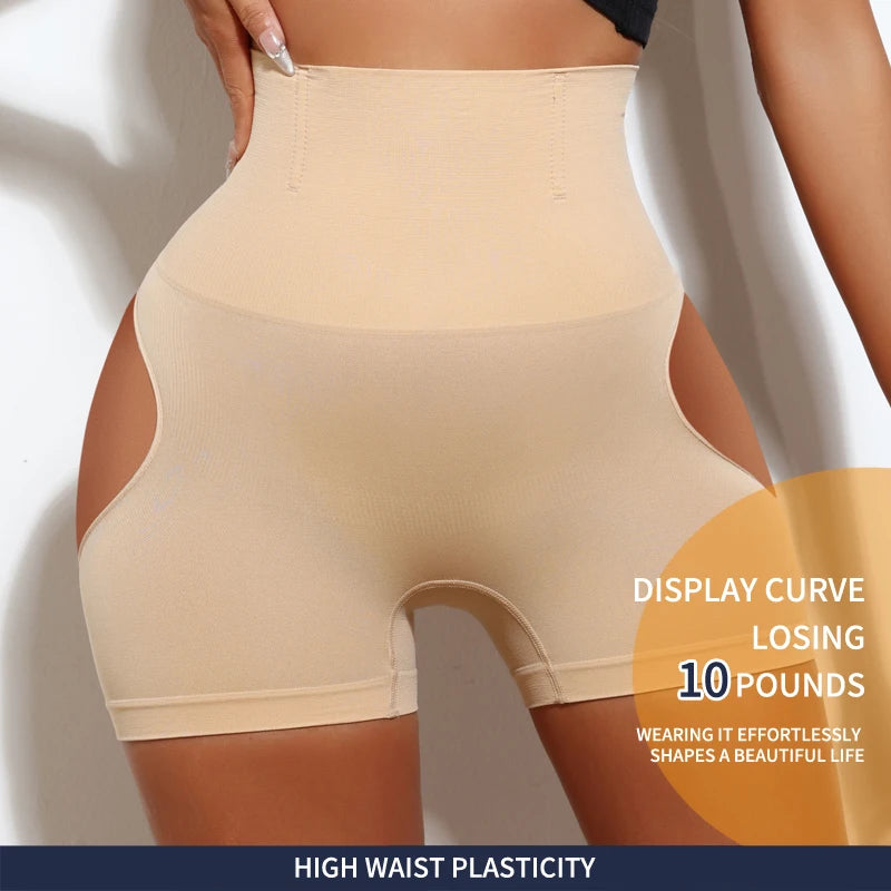 Women High Waist Shaping Control Panty Butt Lifter Shapewear Sexy Show Buttocks Slim Shorts Sexy Underwear Slimming Body Shaper