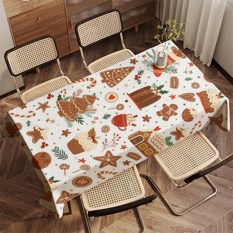 Tovaglia a tema natalizio Tovaglia da cucina per ristorante Soggiorno Decorazione domestica Decorazione rettangolare per feste