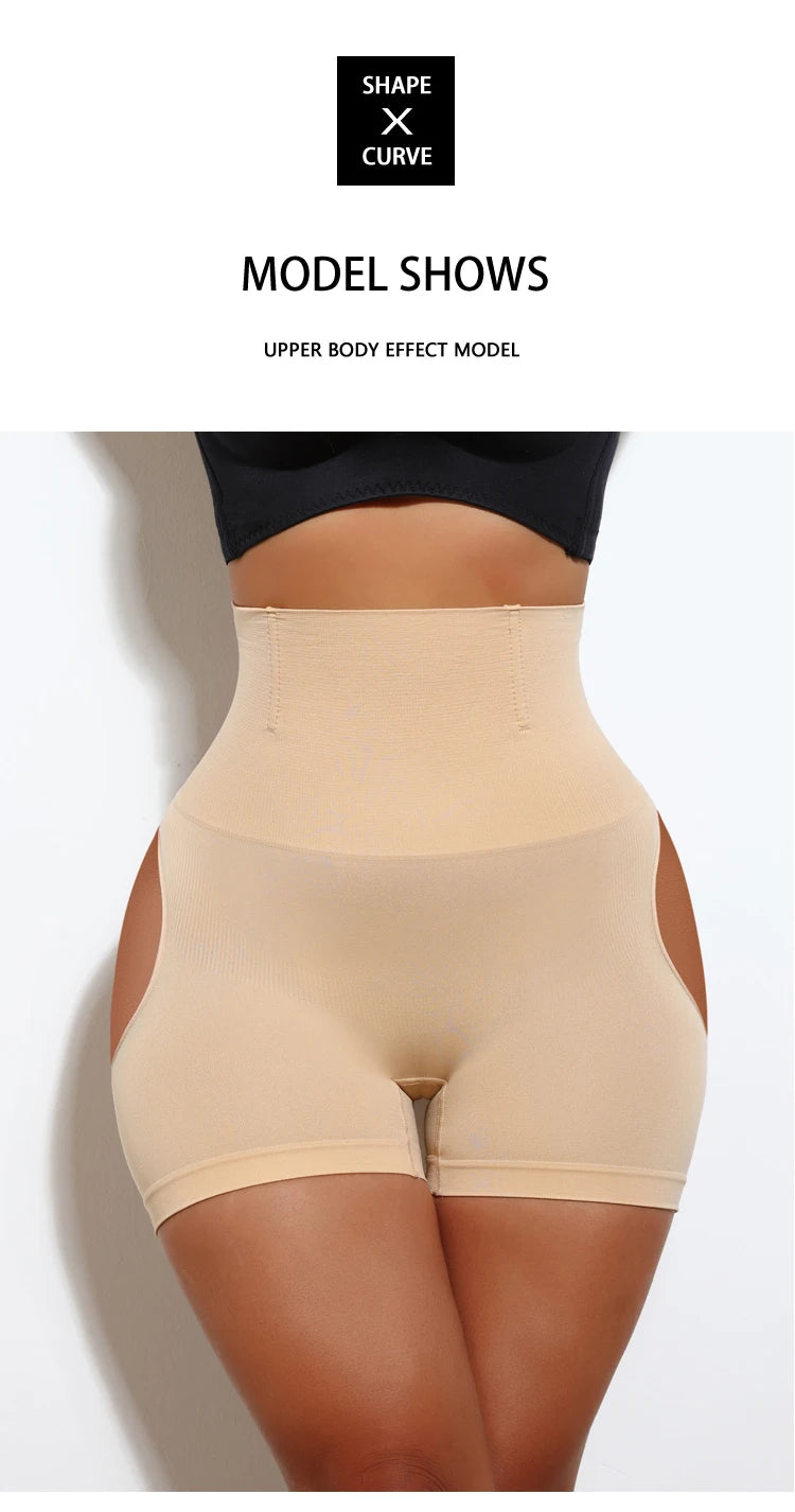 Women High Waist Shaping Control Panty Butt Lifter Shapewear Sexy Show Buttocks Slim Shorts Sexy Underwear Slimming Body Shaper