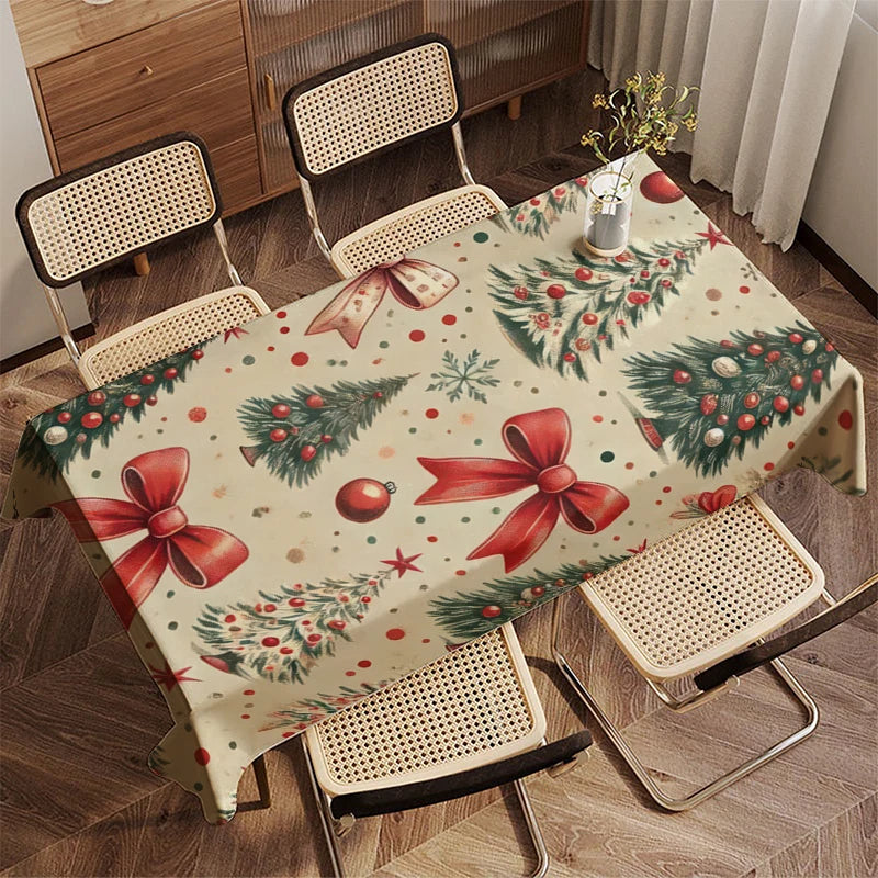 Tovaglia a tema natalizio Tovaglia da cucina per ristorante Soggiorno Decorazione domestica Decorazione rettangolare per feste
