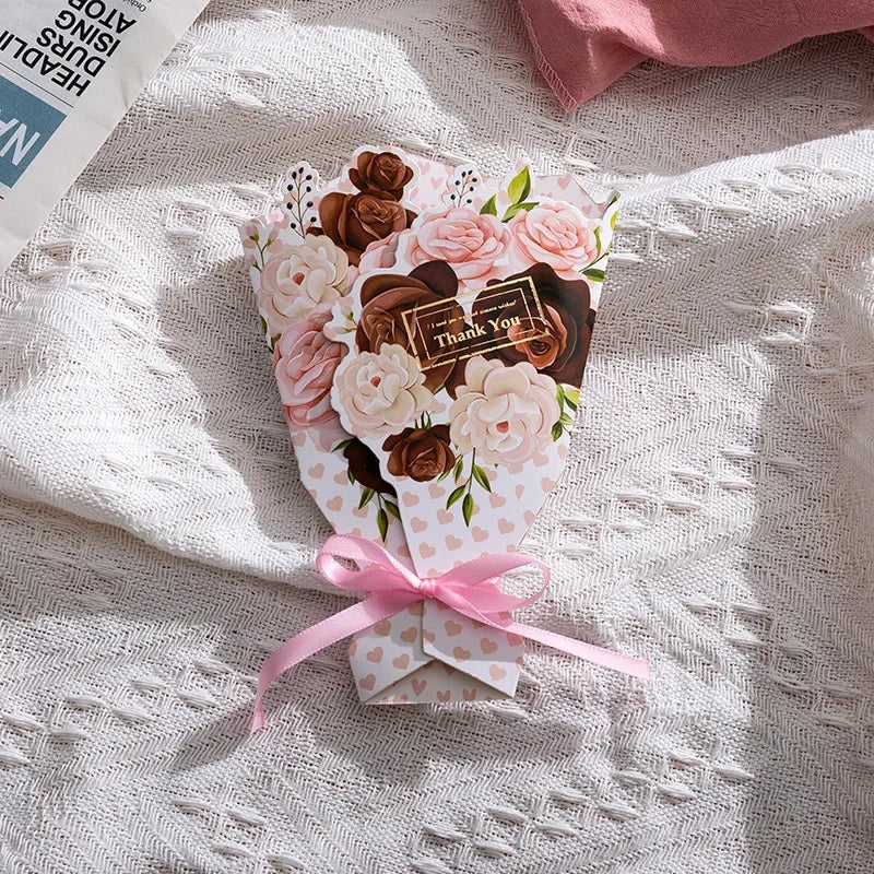 Creative Carnation Thanks Flowers Postcard Exquisite Beautiful Greeting Card Floral Birthday Cards Teacher Day Birthday Gifts