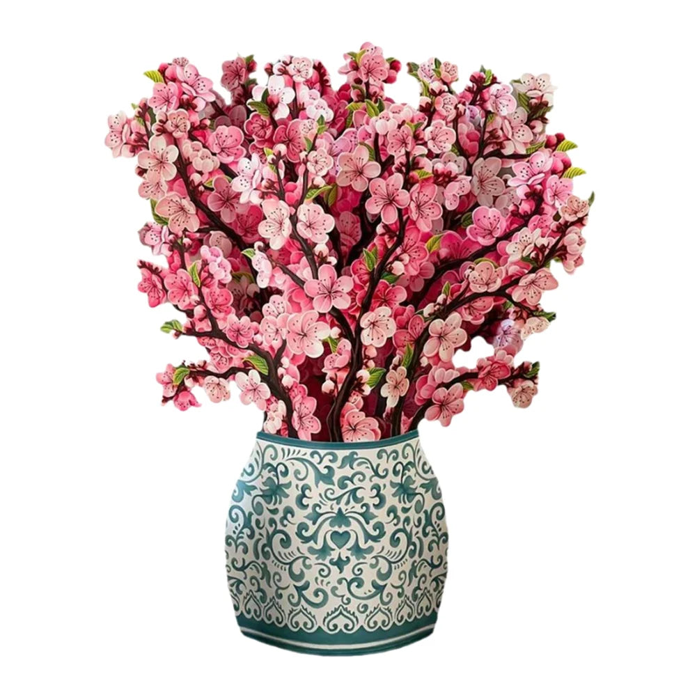 3D Pop Up Flower Greeting Card Creative Mother's Day Thank You Postcard Stereoscopic Bouquet Greeting Card Thank You Card Gifts