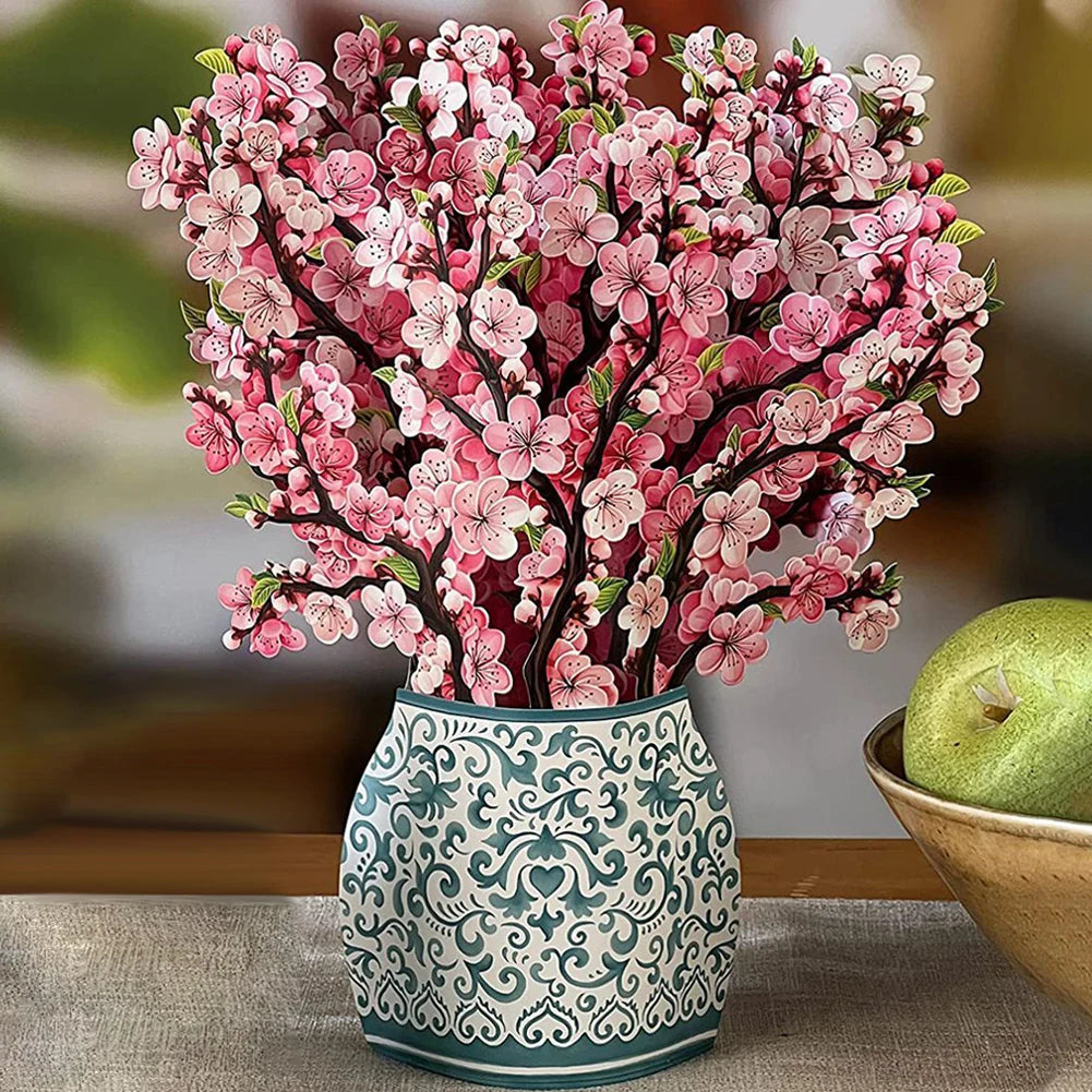 3D Pop Up Flower Greeting Card Creative Mother's Day Thank You Postcard Stereoscopic Bouquet Greeting Card Thank You Card Gifts