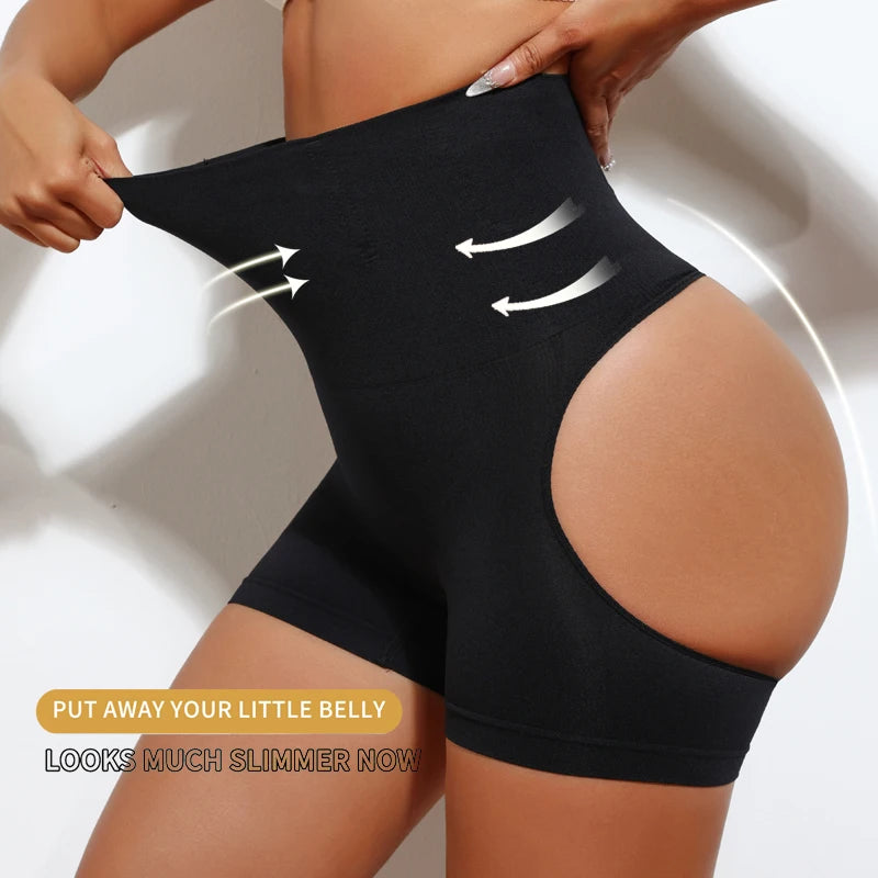 Women High Waist Shaping Control Panty Butt Lifter Shapewear Sexy Show Buttocks Slim Shorts Sexy Underwear Slimming Body Shaper