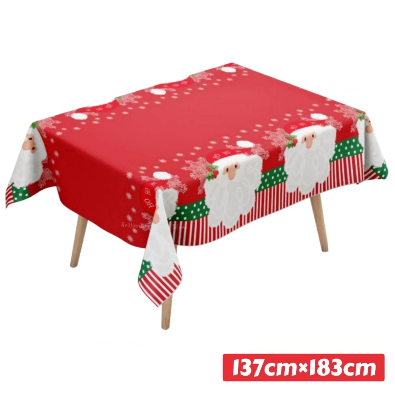 Tovaglia natalizia rettangolare, copertura in plastica usa e getta per forniture per decorazioni natalizie per feste di buon Natale e Capodanno