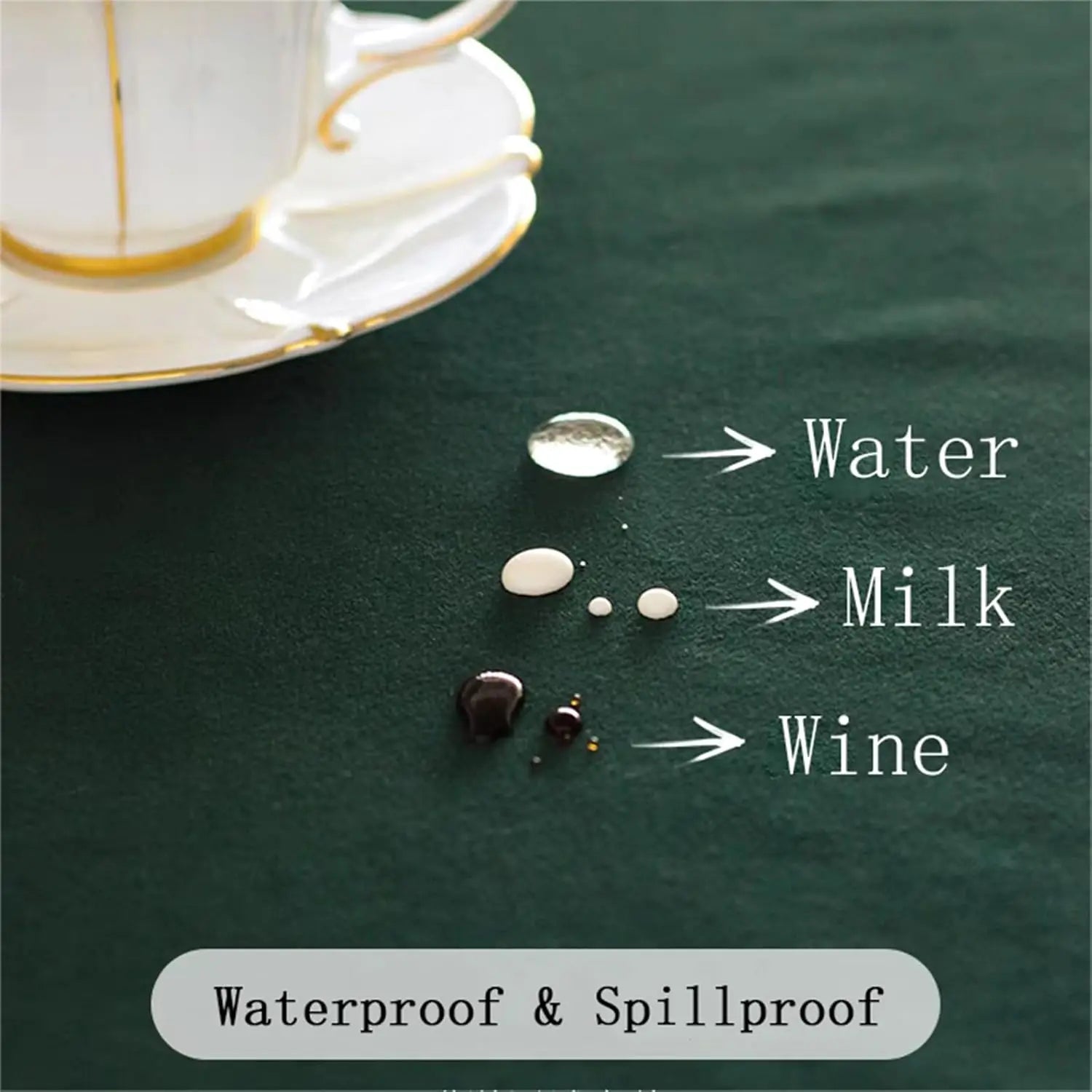 Tovaglia natalizia verde cacciatore, tovaglia rettangolare lavabile impermeabile a prova di fuoriuscite, tovaglia in tessuto a trama semplice in cashmere