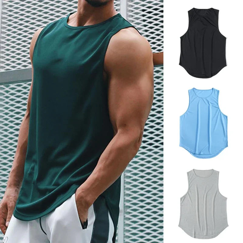 Canotta da palestra Uomo Abbigliamento in rete T-shirt senza maniche per bodybuilding ad asciugatura rapida Canottiere fitness Basket Sport Comfort Gilet muscolare