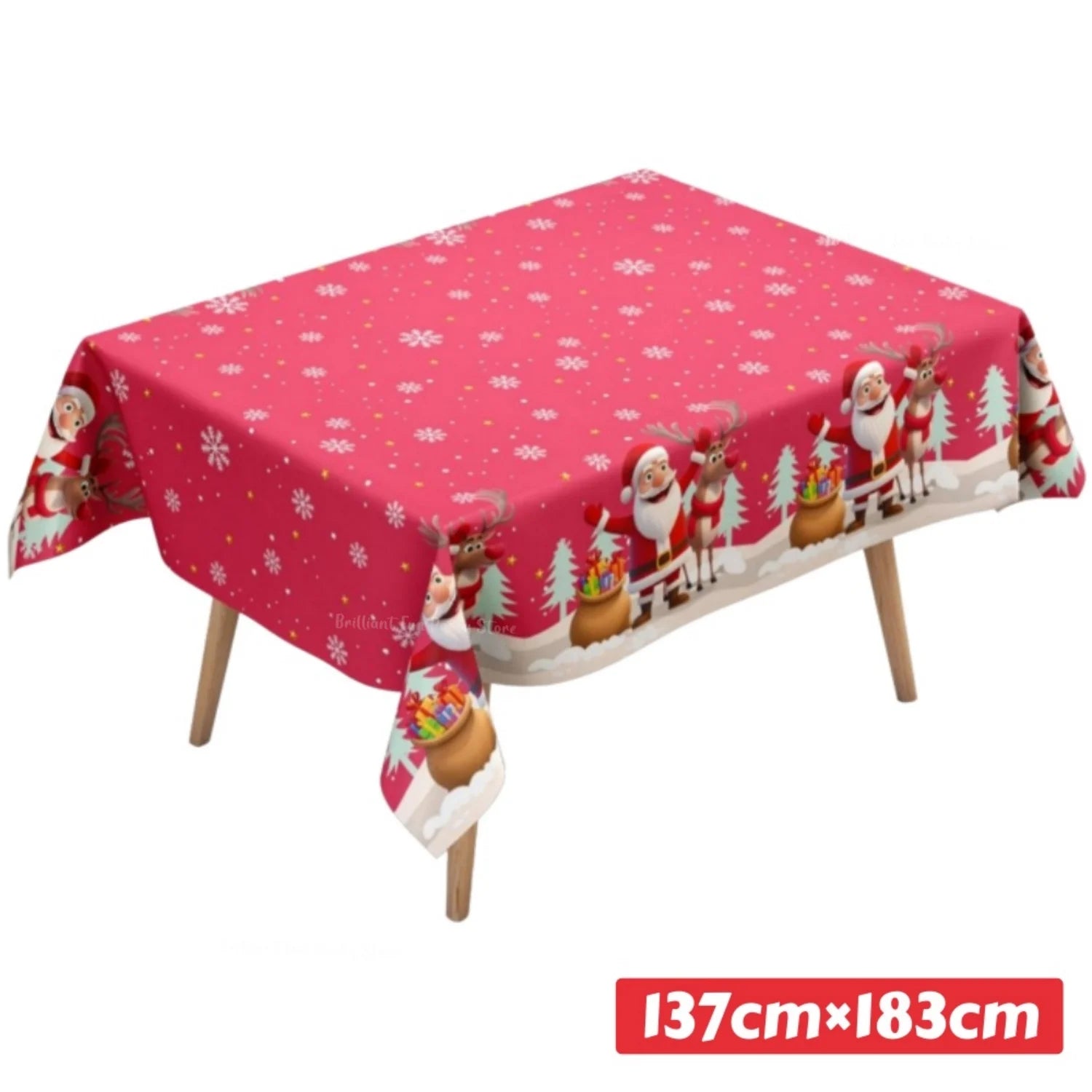 Tovaglia natalizia rettangolare, copertura in plastica usa e getta per forniture per decorazioni natalizie per feste di buon Natale e Capodanno