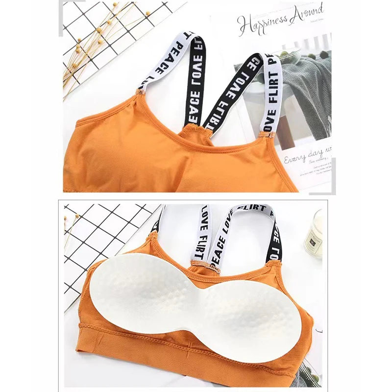 Reggiseno sportivo da donna sexy per palestra Top Fitness Yoga Pad femminile Abbigliamento sportivo Canotte Sport Push Up Reggiseni sportivi Intimo