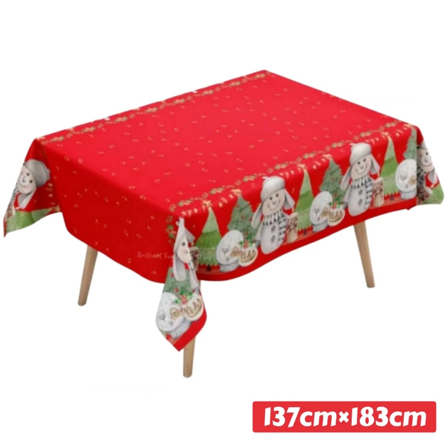 Tovaglia natalizia rettangolare, copertura in plastica usa e getta per forniture per decorazioni natalizie per feste di buon Natale e Capodanno