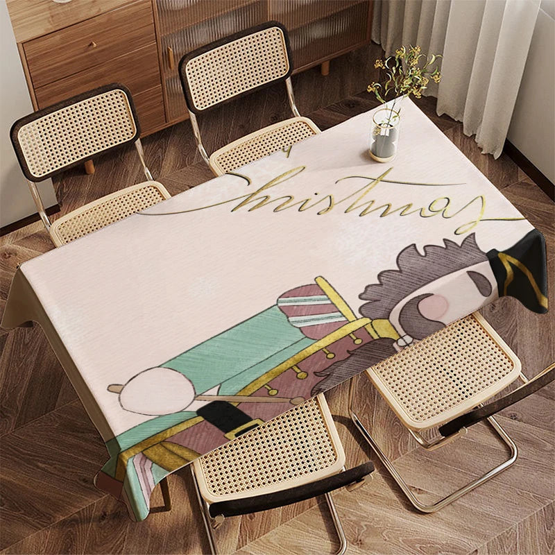 Tovaglia a tema natalizio Tovaglia da cucina per ristorante Soggiorno Decorazione domestica Decorazione rettangolare per feste