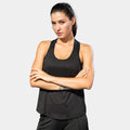Top da palestra da donna Top da yoga senza maniche nero Camicia da fitness da donna Gilet da palestra Allenamento da corsa Top sportivi Camicia senza schienale con lettera