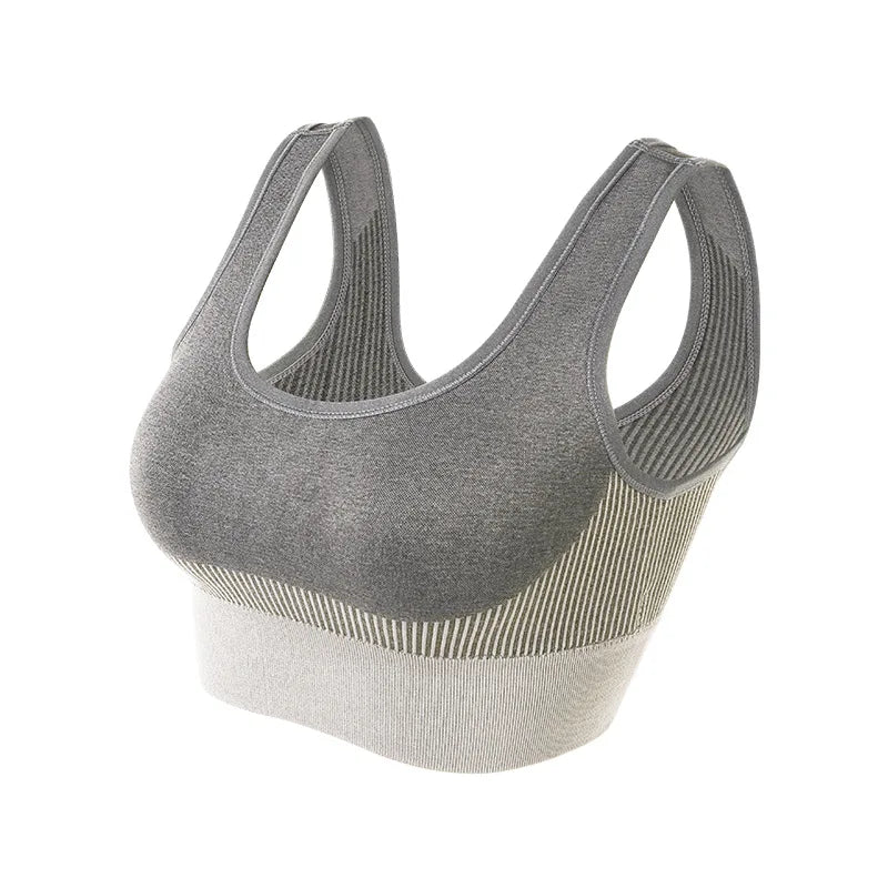 Top da donna Reggiseni sportivi lavorati a maglia Palestra Corsa Fitness Reggiseno yoga Abbigliamento sportivo Top sportivi push up imbottiti